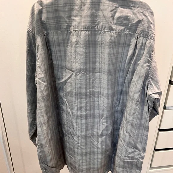 Calvin Klein Men's Plaid Button-Down Shirt - Picture 3 of 5